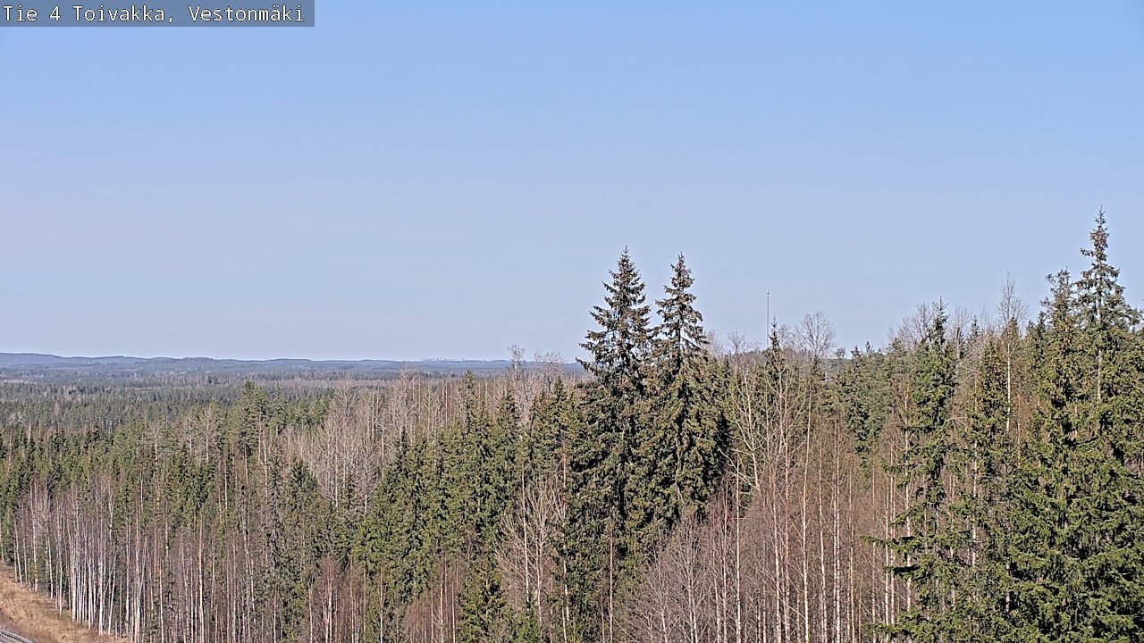 Weather Camera Image Väg 4 Toivakka, Vestonmäki, Toivakka, Keski-Suomi