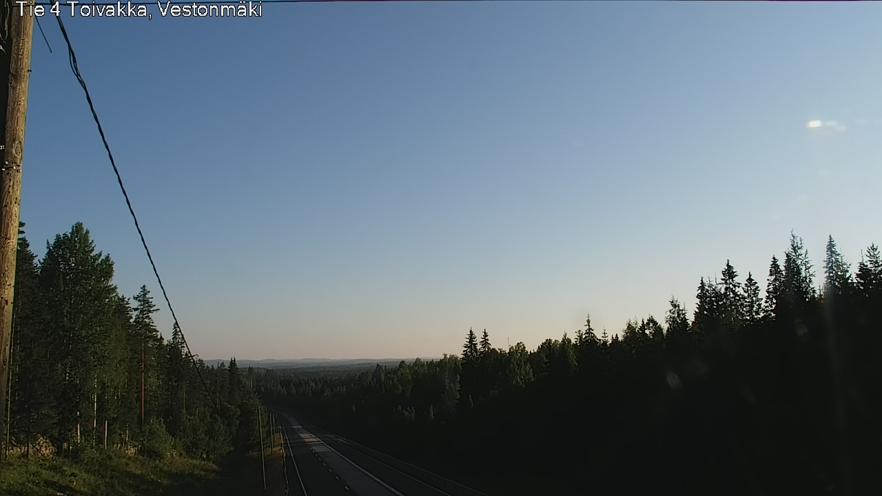 Weather Camera Image Väg 4 Toivakka, Vestonmäki, Toivakka, Keski-Suomi
