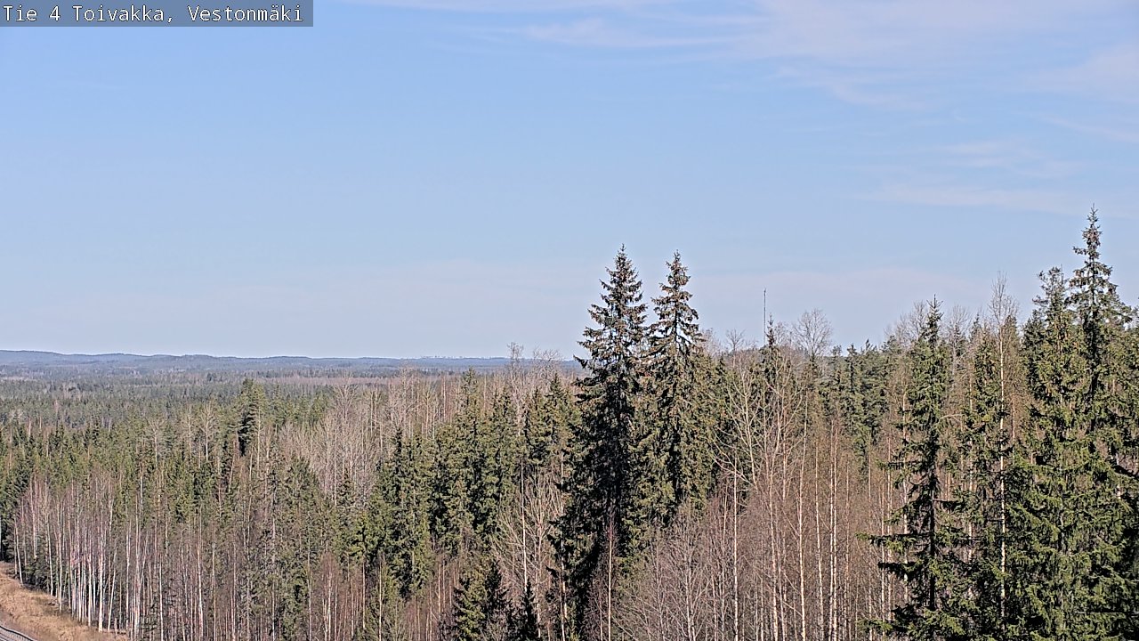 Weather Camera Image Väg 4 Toivakka, Vestonmäki, Toivakka, Keski-Suomi