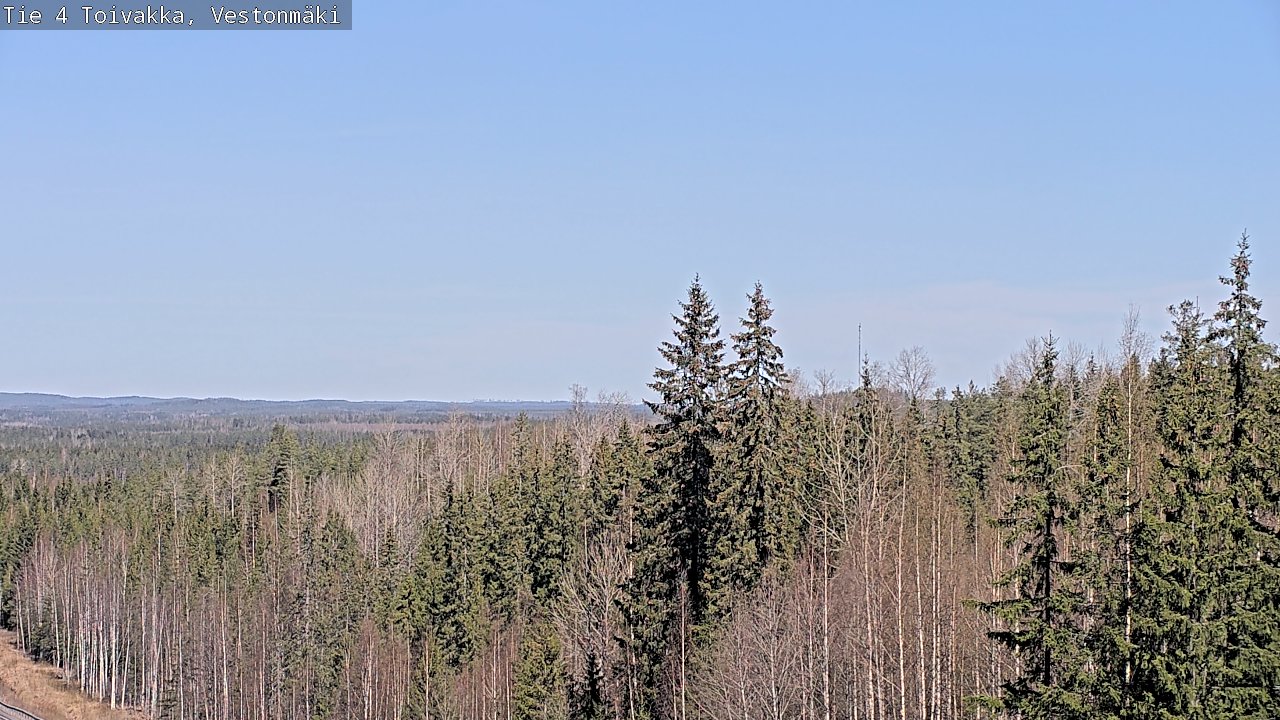 Weather Camera Image Väg 4 Toivakka, Vestonmäki, Toivakka, Keski-Suomi