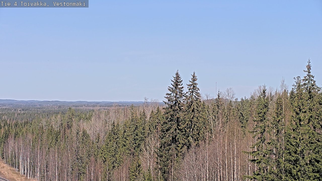 Weather Camera Image Väg 4 Toivakka, Vestonmäki, Toivakka, Keski-Suomi
