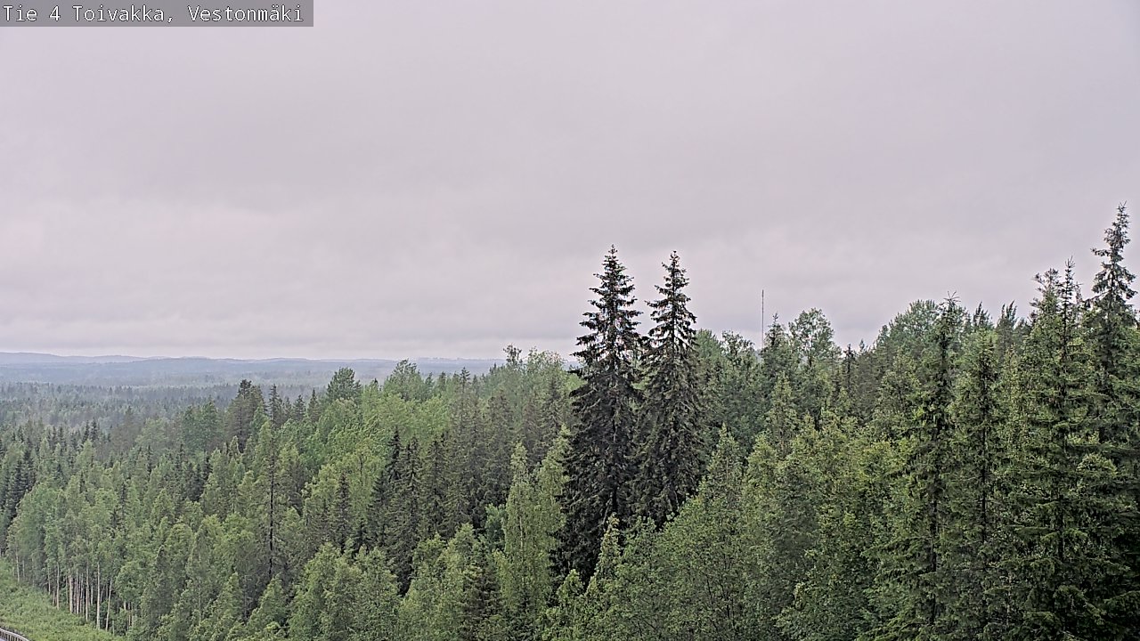 Weather Camera Image Väg 4 Toivakka, Vestonmäki, Toivakka, Keski-Suomi
