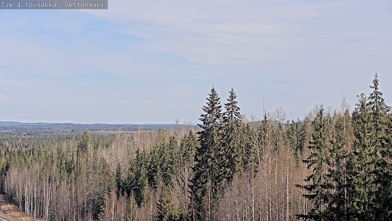 Weather Camera Image Väg 4 Toivakka, Vestonmäki, Toivakka, Keski-Suomi