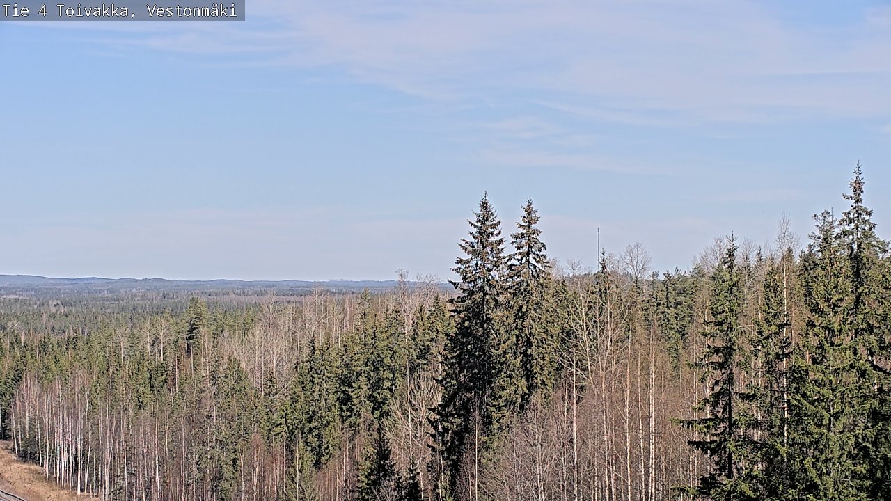 Weather Camera Image Väg 4 Toivakka, Vestonmäki, Toivakka, Keski-Suomi
