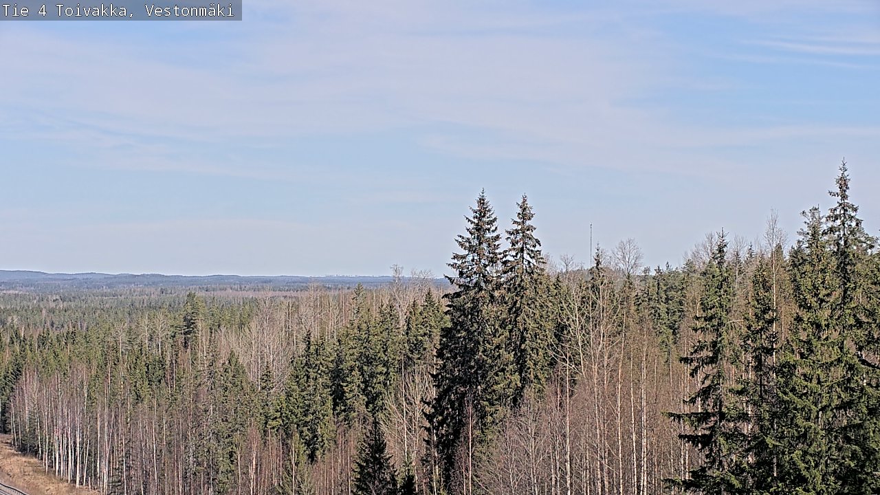 Weather Camera Image Väg 4 Toivakka, Vestonmäki, Toivakka, Keski-Suomi
