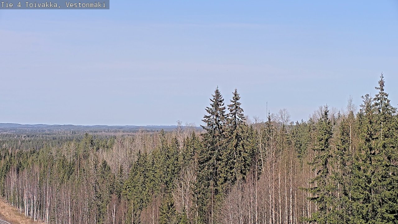 Weather Camera Image Väg 4 Toivakka, Vestonmäki, Toivakka, Keski-Suomi