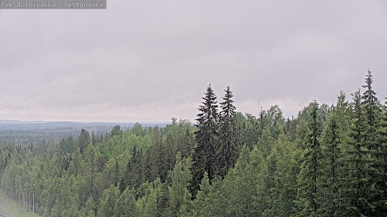 Weather Camera Image Väg 4 Toivakka, Vestonmäki, Toivakka, Keski-Suomi
