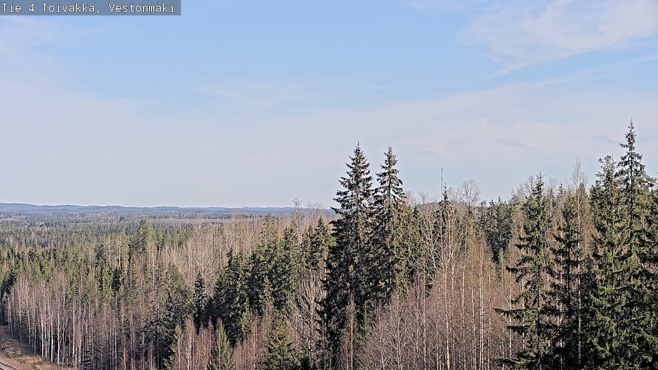 Weather Camera Image Väg 4 Toivakka, Vestonmäki, Toivakka, Keski-Suomi