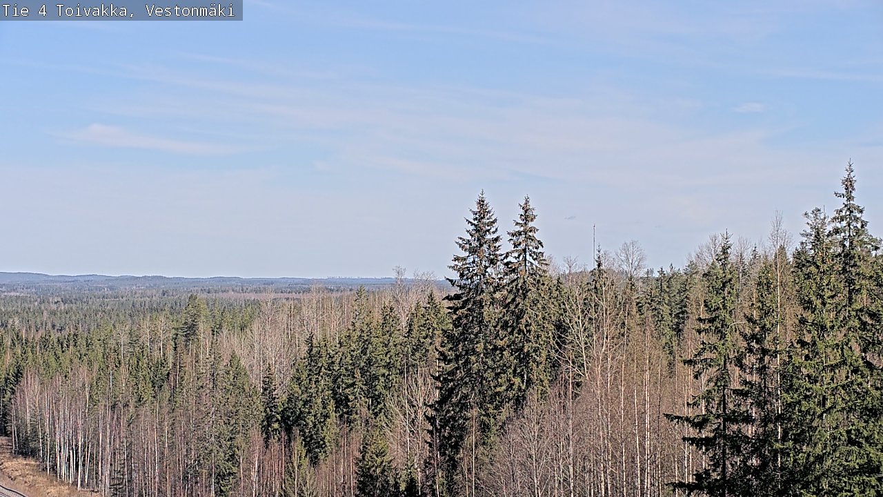 Weather Camera Image Väg 4 Toivakka, Vestonmäki, Toivakka, Keski-Suomi