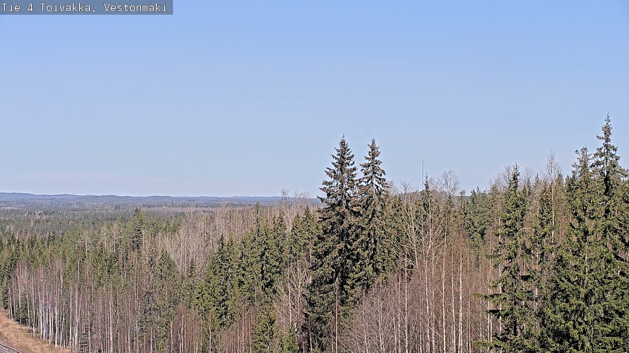 Weather Camera Image Väg 4 Toivakka, Vestonmäki, Toivakka, Keski-Suomi