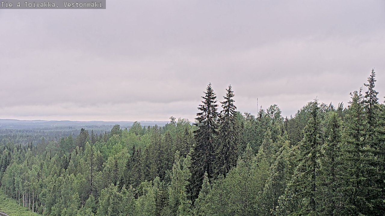 Weather Camera Image Väg 4 Toivakka, Vestonmäki, Toivakka, Keski-Suomi