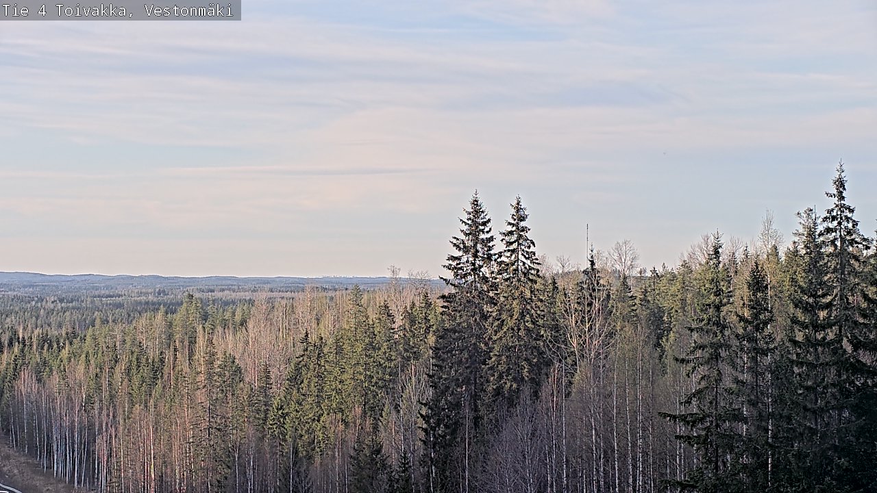 Weather Camera Image Väg 4 Toivakka, Vestonmäki, Toivakka, Keski-Suomi