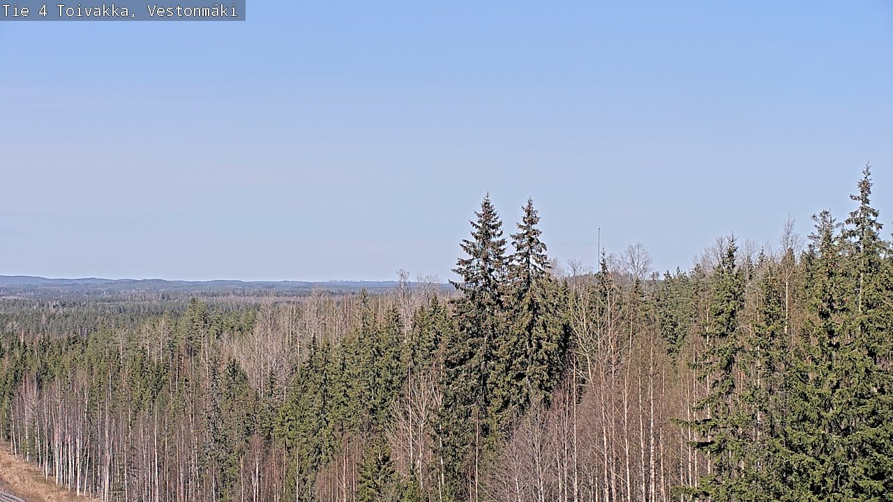 Weather Camera Image Väg 4 Toivakka, Vestonmäki, Toivakka, Keski-Suomi