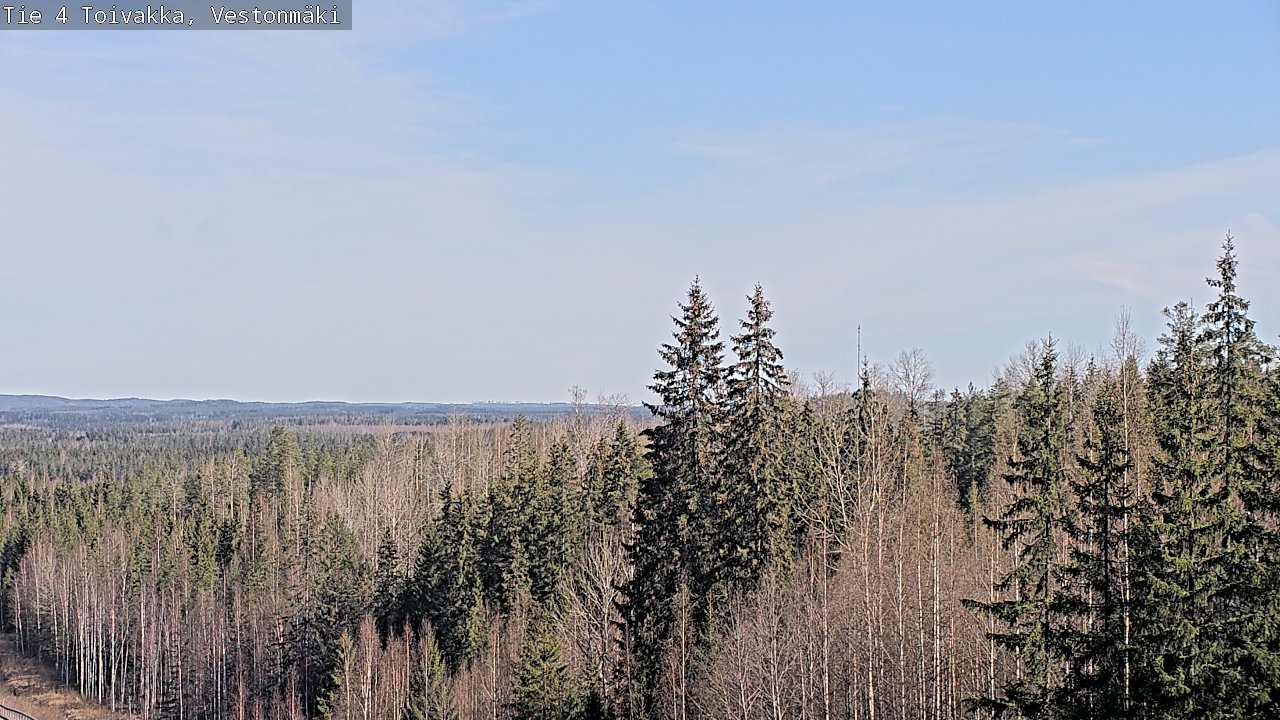Weather Camera Image Väg 4 Toivakka, Vestonmäki, Toivakka, Keski-Suomi