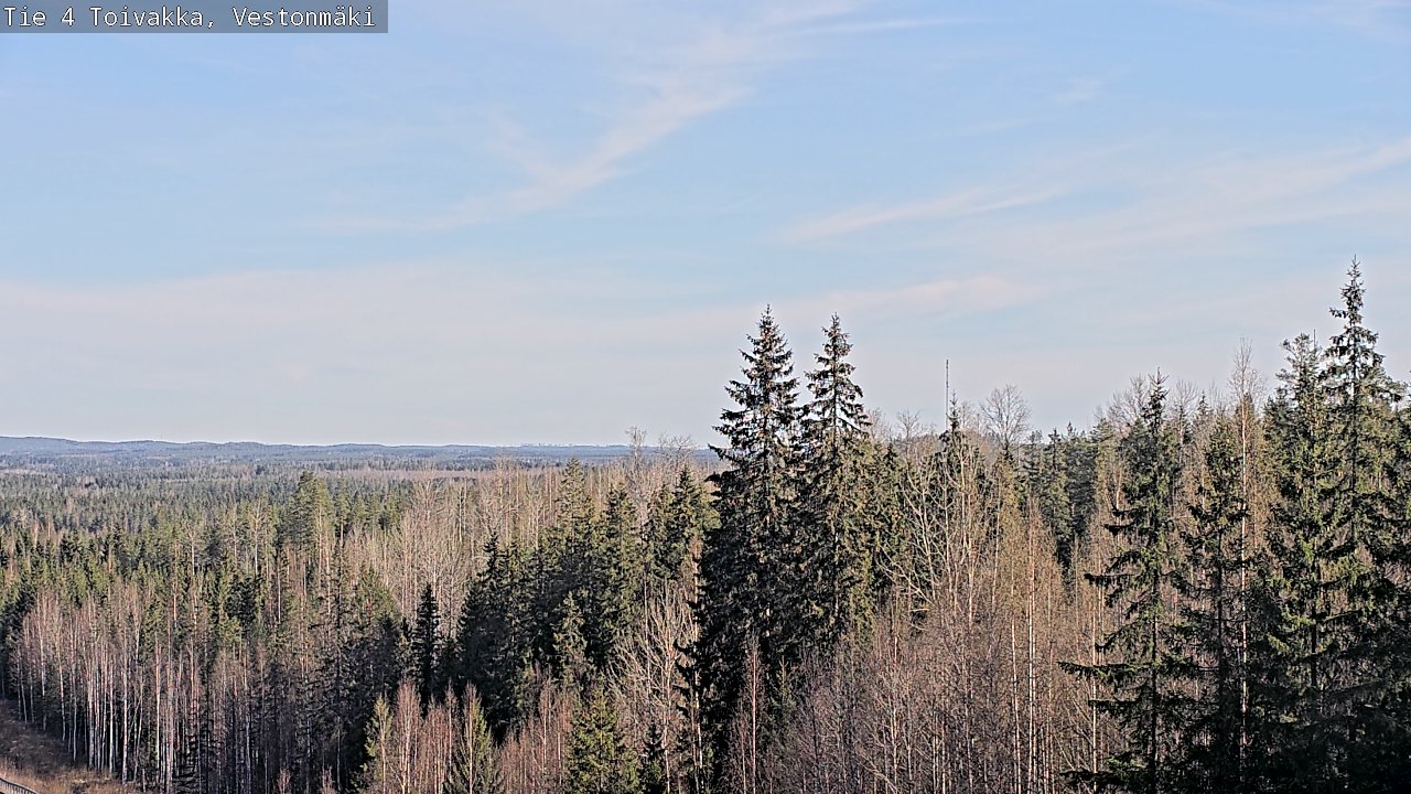 Weather Camera Image Väg 4 Toivakka, Vestonmäki, Toivakka, Keski-Suomi