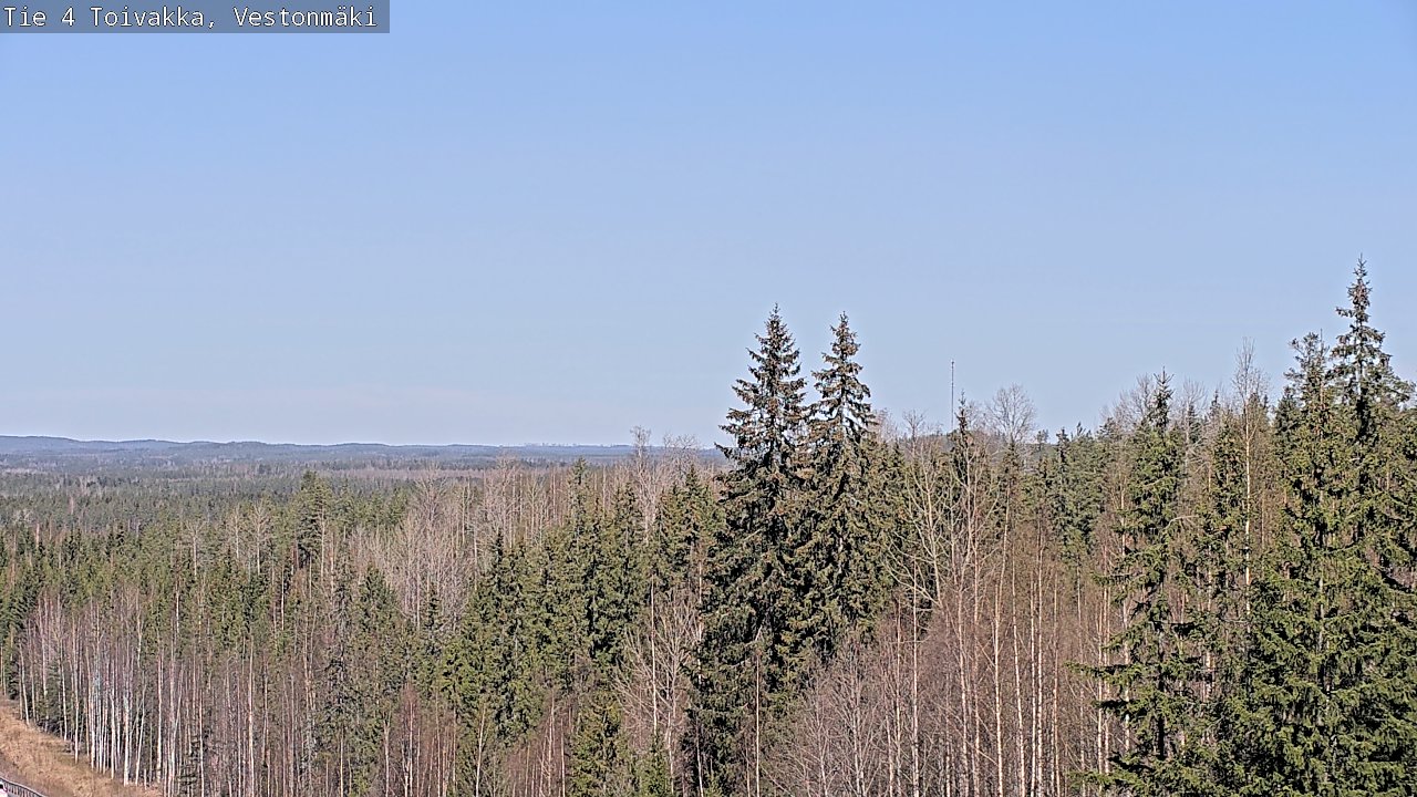 Weather Camera Image Väg 4 Toivakka, Vestonmäki, Toivakka, Keski-Suomi