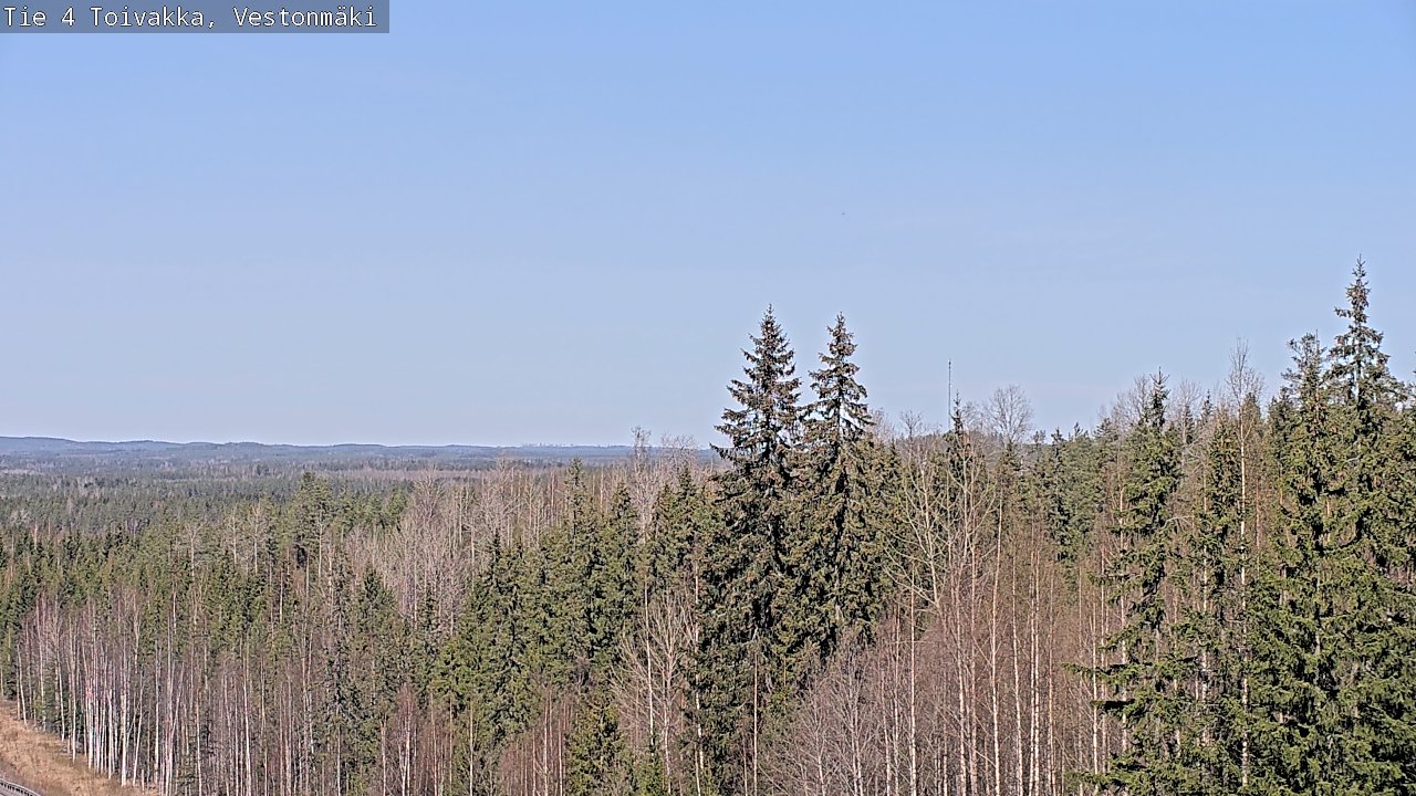 Weather Camera Image Väg 4 Toivakka, Vestonmäki, Toivakka, Keski-Suomi
