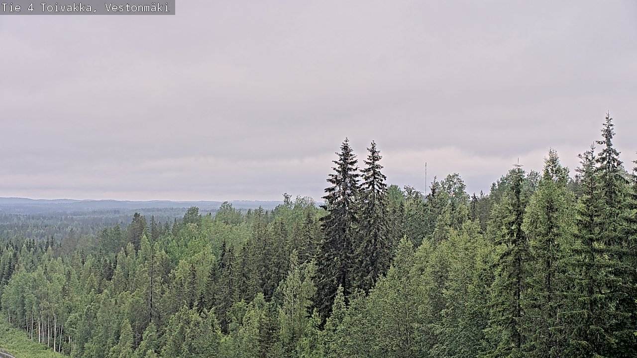Weather Camera Image Väg 4 Toivakka, Vestonmäki, Toivakka, Keski-Suomi