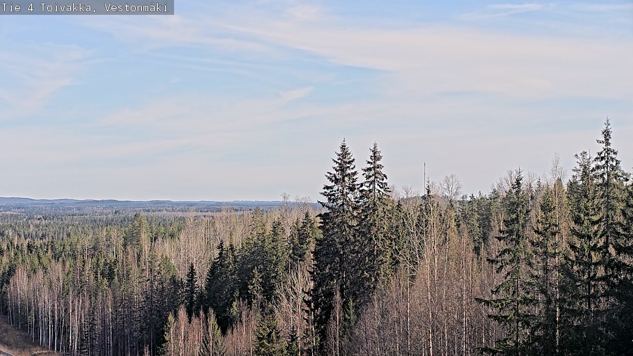 Weather Camera Image Väg 4 Toivakka, Vestonmäki, Toivakka, Keski-Suomi