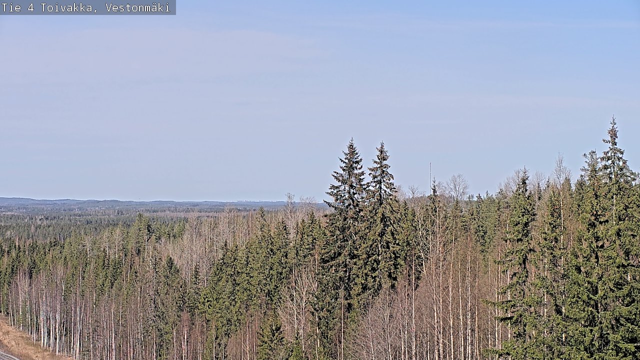 Weather Camera Image Väg 4 Toivakka, Vestonmäki, Toivakka, Keski-Suomi