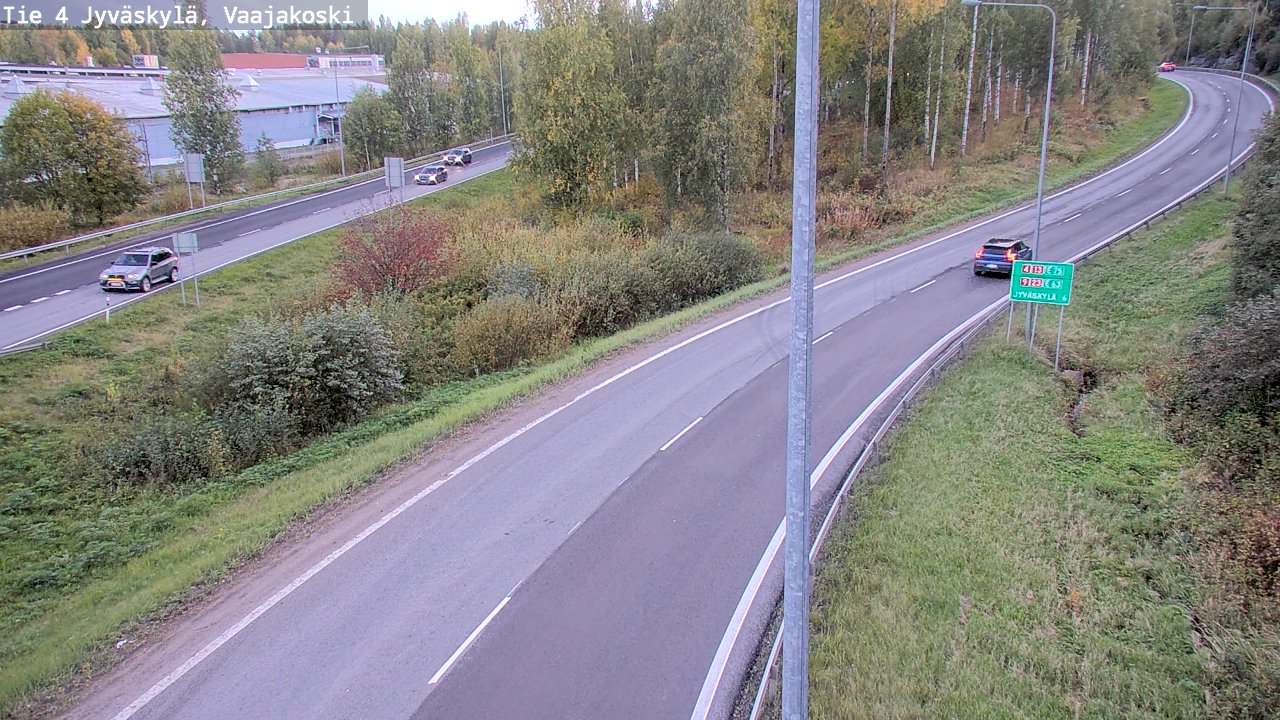Weather Camera Image Road 4 Jyväskylä, Vaajakoski, Jyväskylä, Keski-Suomi