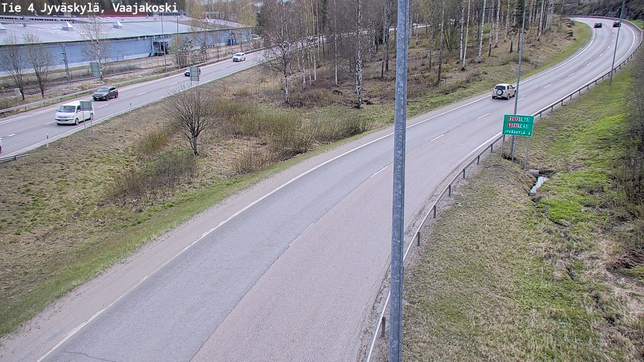 Weather Camera Image Väg 4 Jyväskylä, Vaajakoski, Jyväskylä, Keski-Suomi