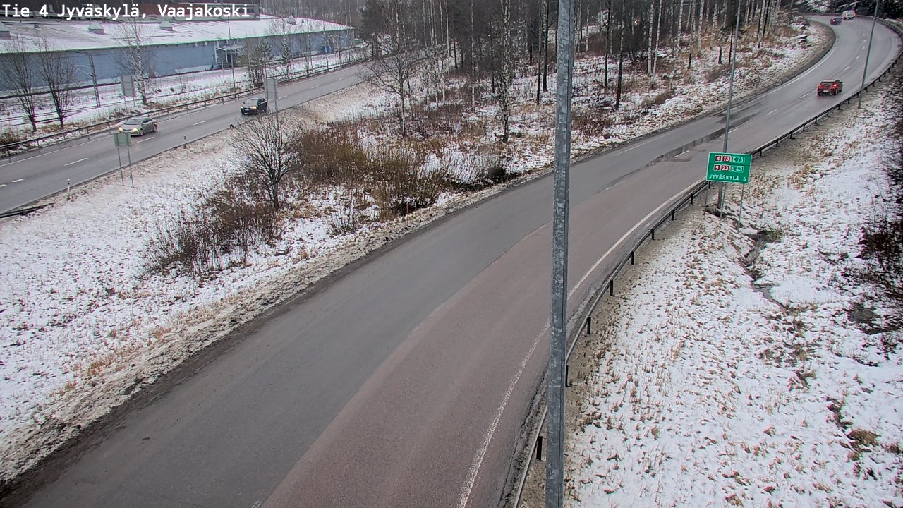 Weather Camera Image Väg 4 Jyväskylä, Vaajakoski, Jyväskylä, Keski-Suomi