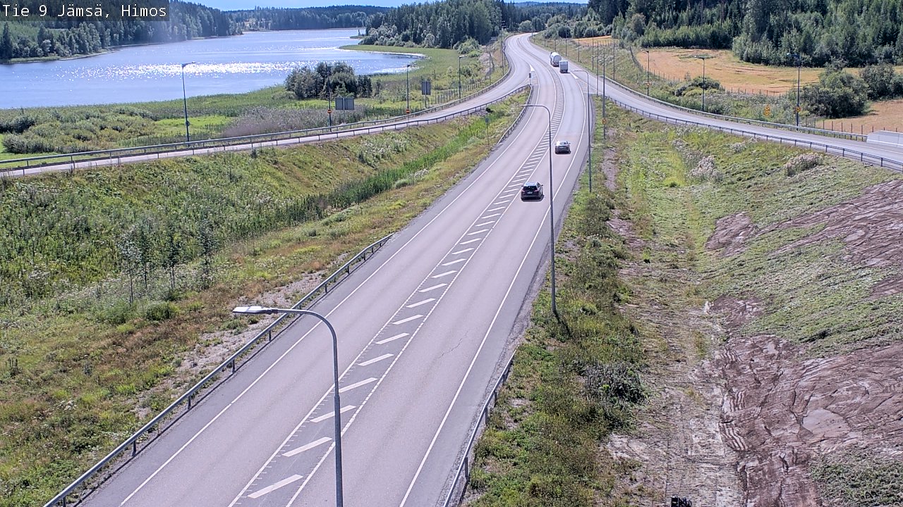 Weather Camera Image Väg 9 Jämsä, Himos, Jämsä, Keski-Suomi
