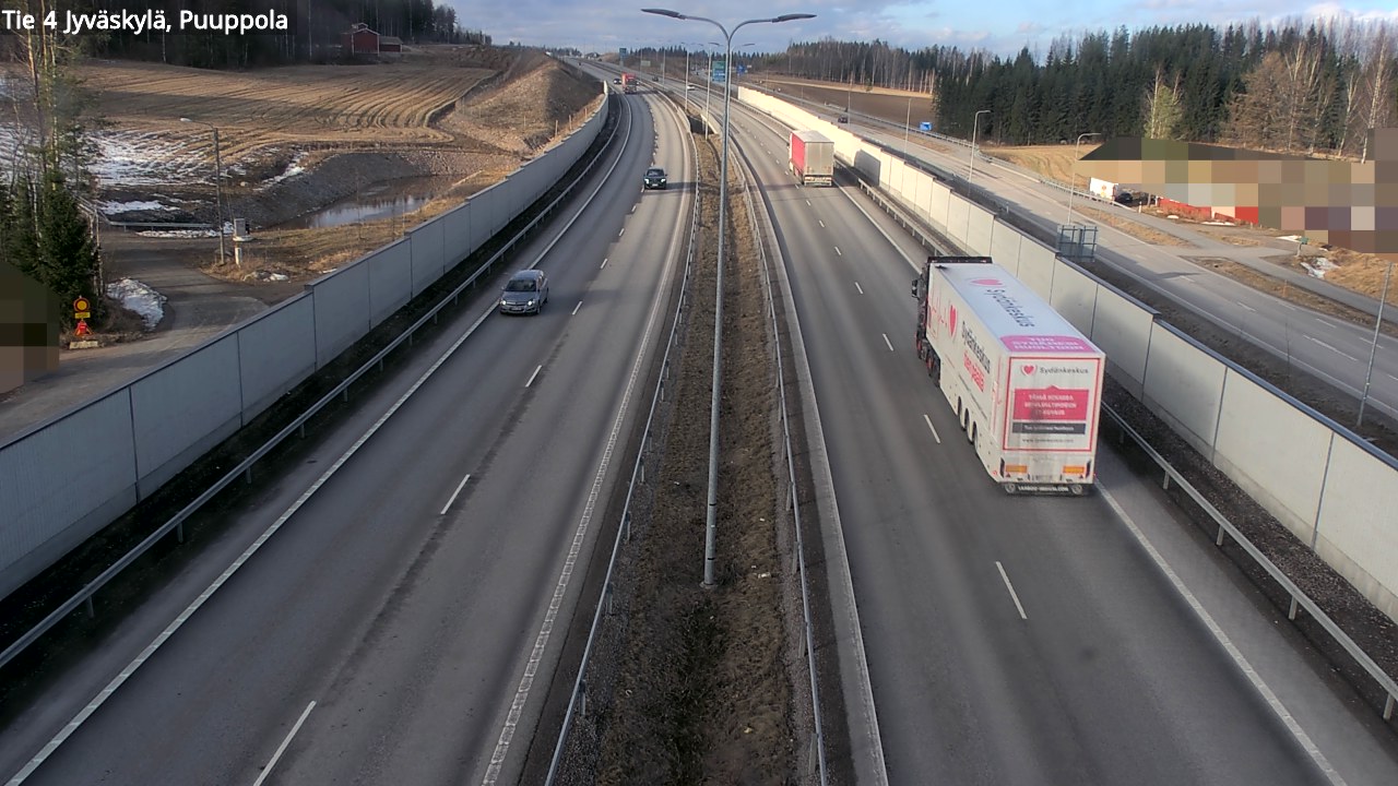 Weather Camera Image Road 4 Jyväskylä, Puuppola, Jyväskylä, Keski-Suomi