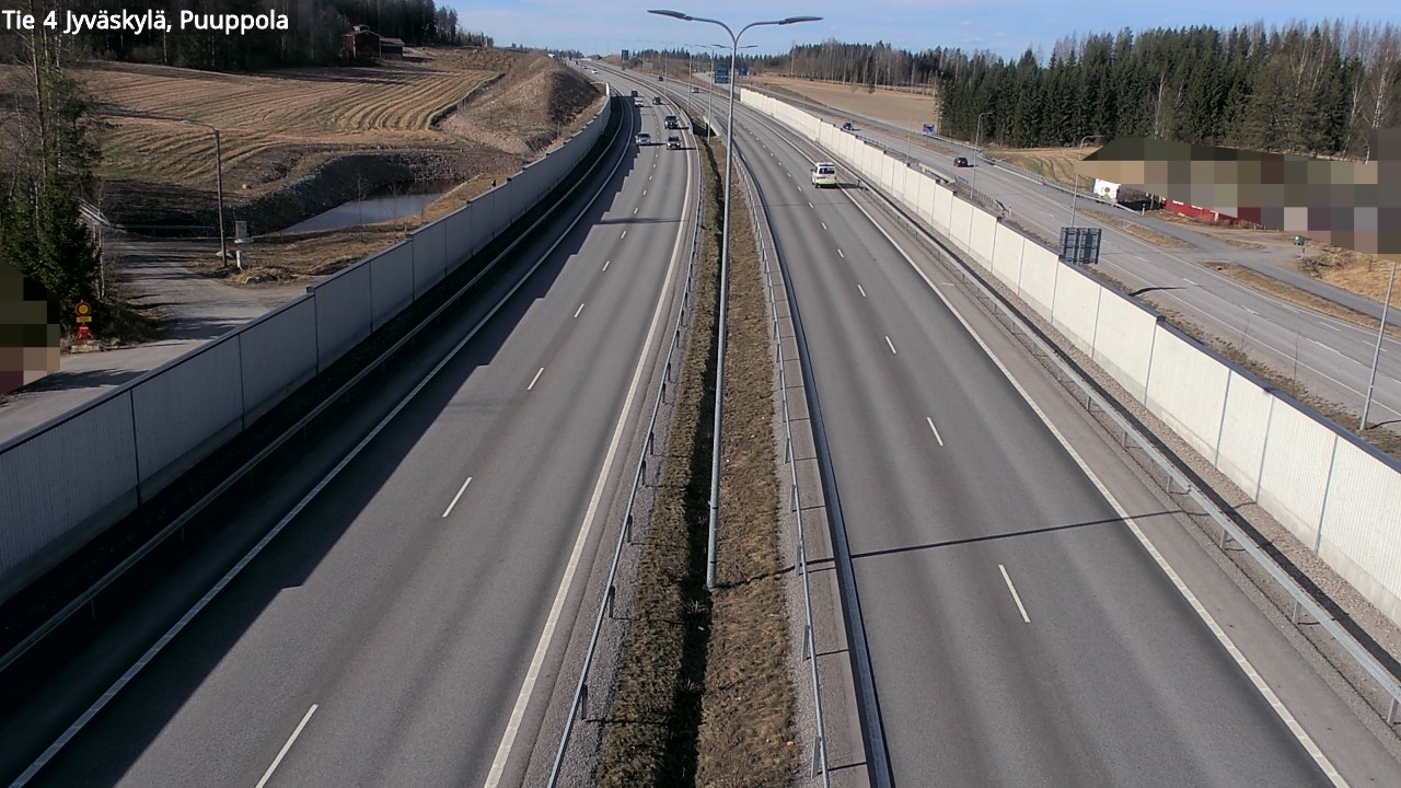 Weather Camera Image Väg 4 Jyväskylä, Puuppola, Jyväskylä, Keski-Suomi