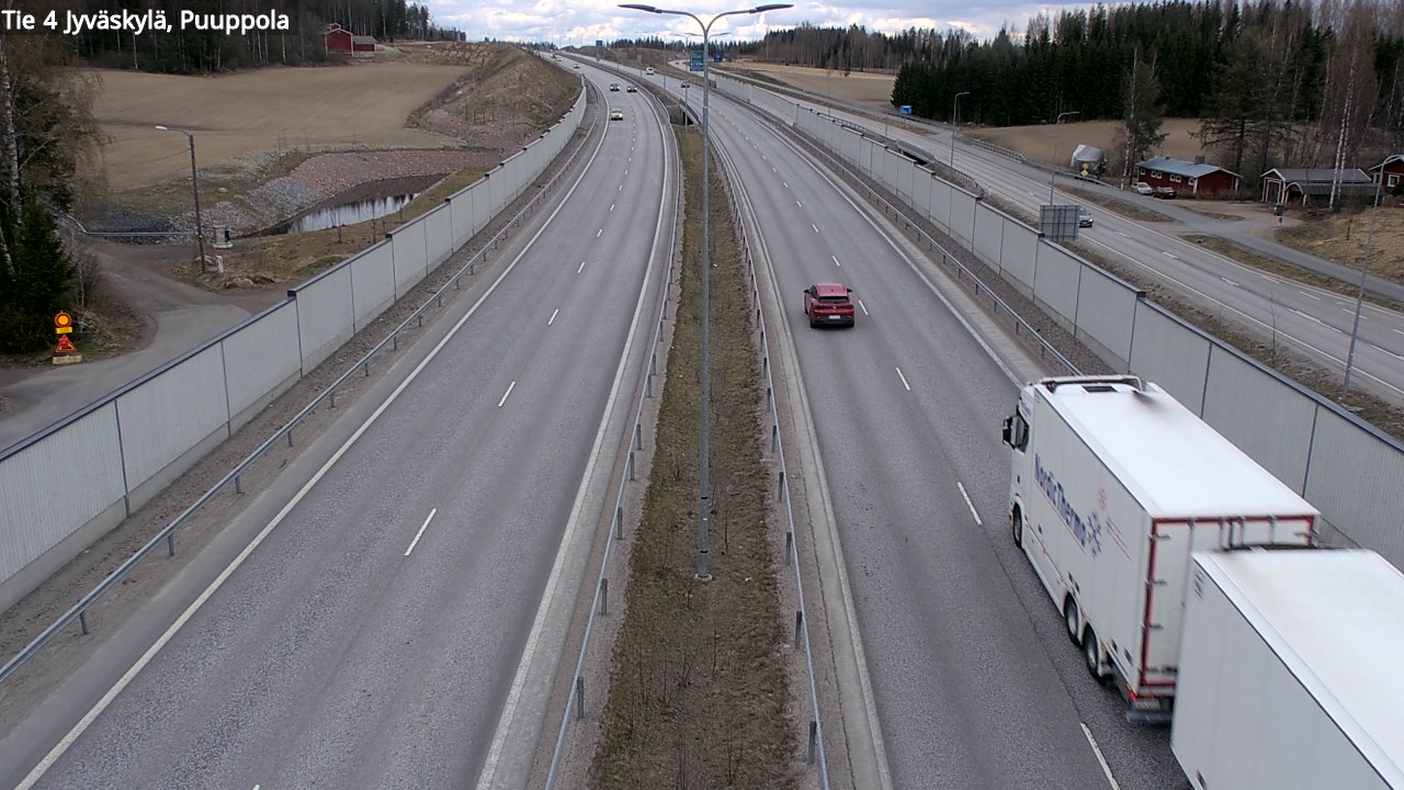 Weather Camera Image Väg 4 Jyväskylä, Puuppola, Jyväskylä, Keski-Suomi