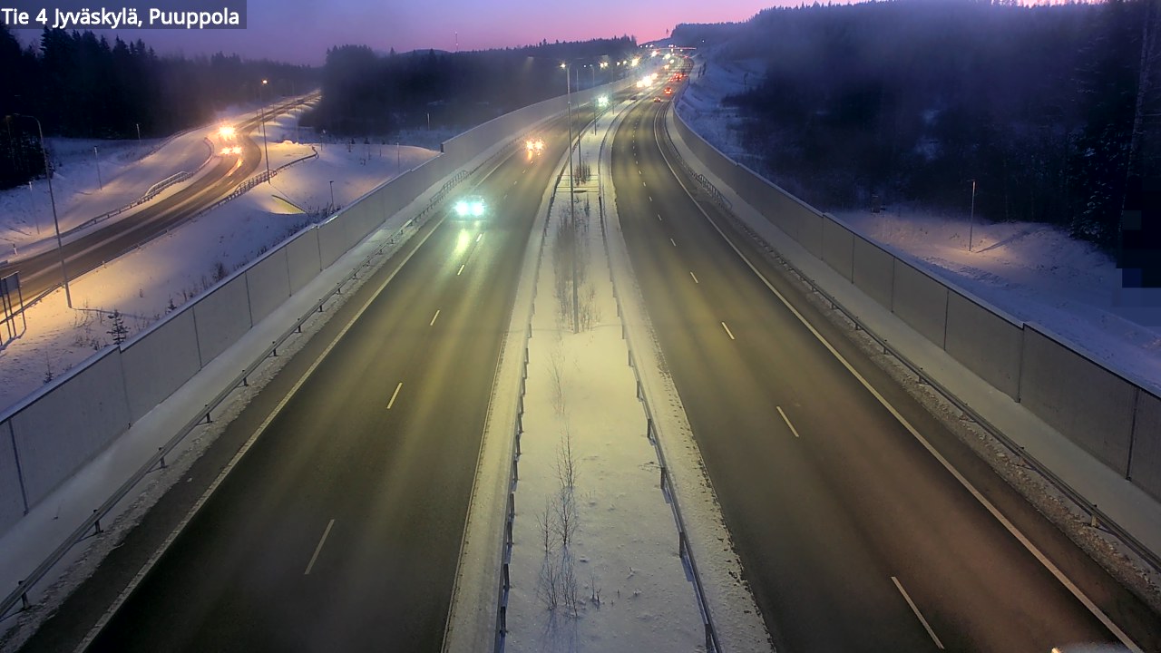 Weather Camera Image Road 4 Jyväskylä, Puuppola, Jyväskylä, Keski-Suomi