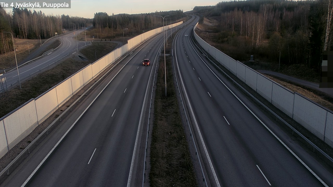 Weather Camera Image Road 4 Jyväskylä, Puuppola, Jyväskylä, Keski-Suomi