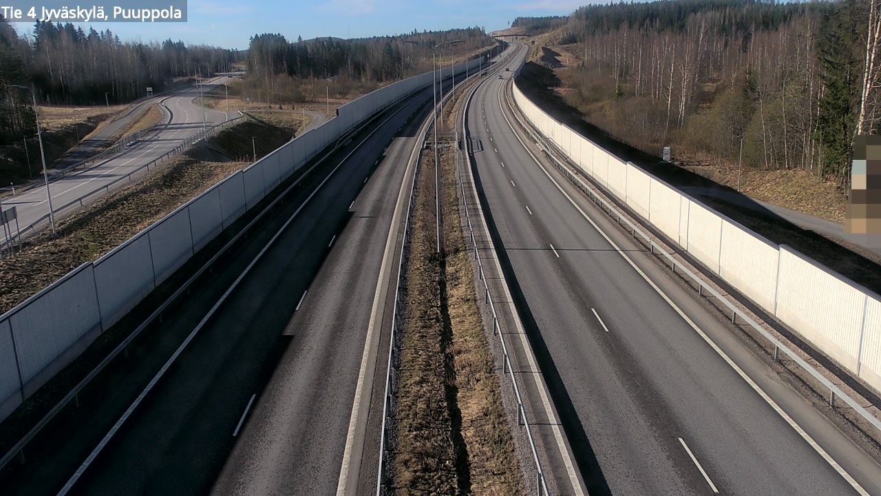 Weather Camera Image Road 4 Jyväskylä, Puuppola, Jyväskylä, Keski-Suomi