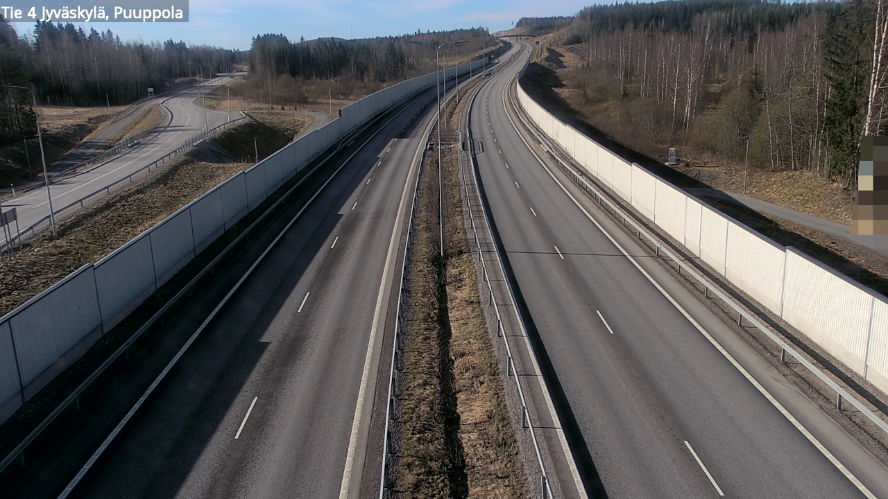 Weather Camera Image Road 4 Jyväskylä, Puuppola, Jyväskylä, Keski-Suomi