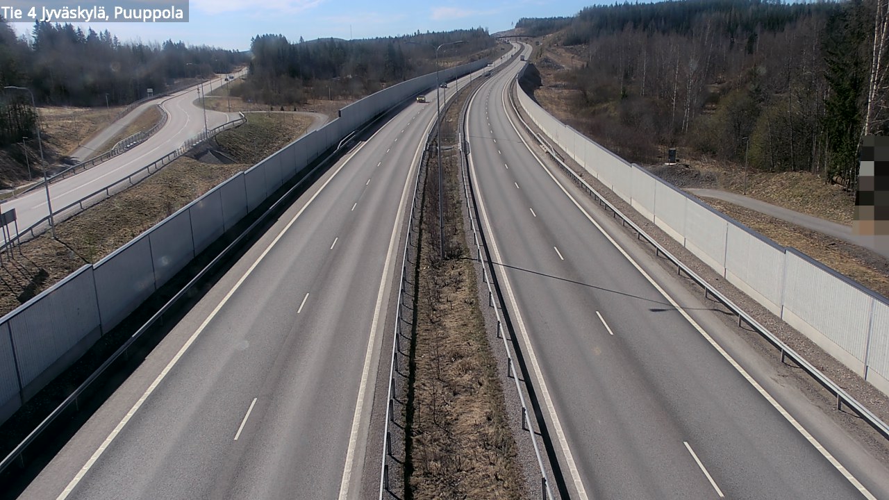 Weather Camera Image Road 4 Jyväskylä, Puuppola, Jyväskylä, Keski-Suomi