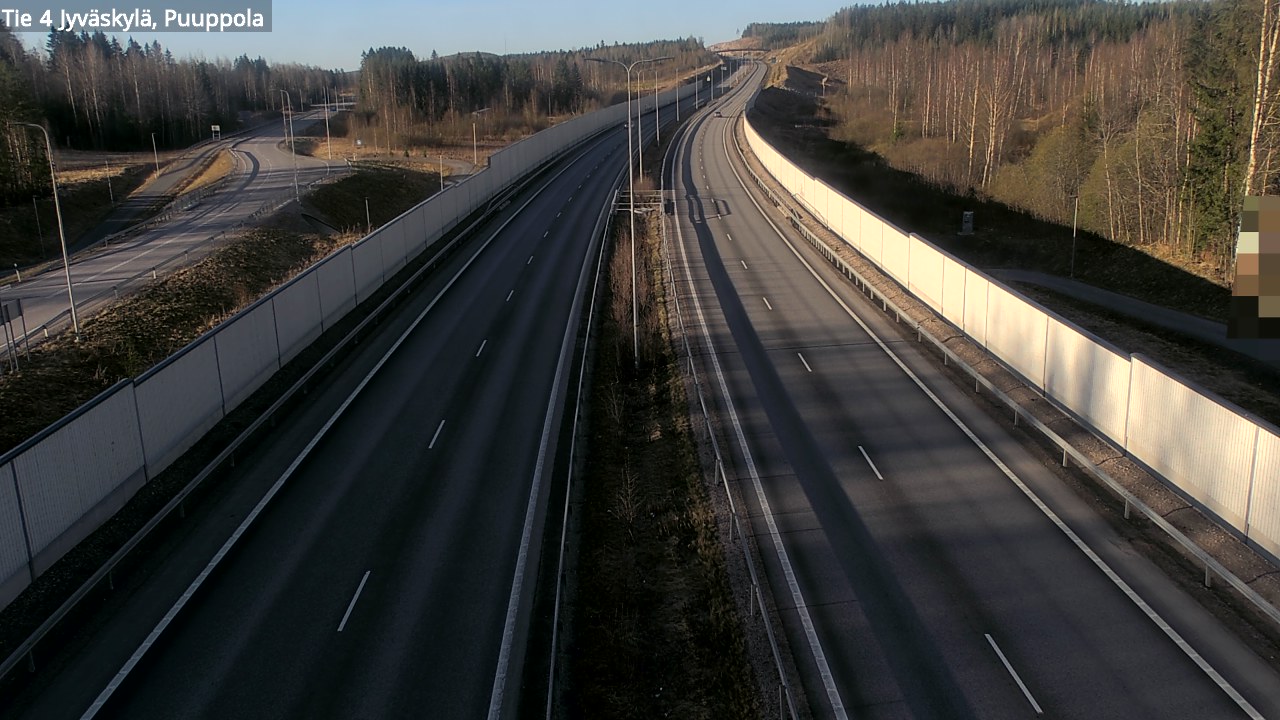 Weather Camera Image Väg 4 Jyväskylä, Puuppola, Jyväskylä, Keski-Suomi