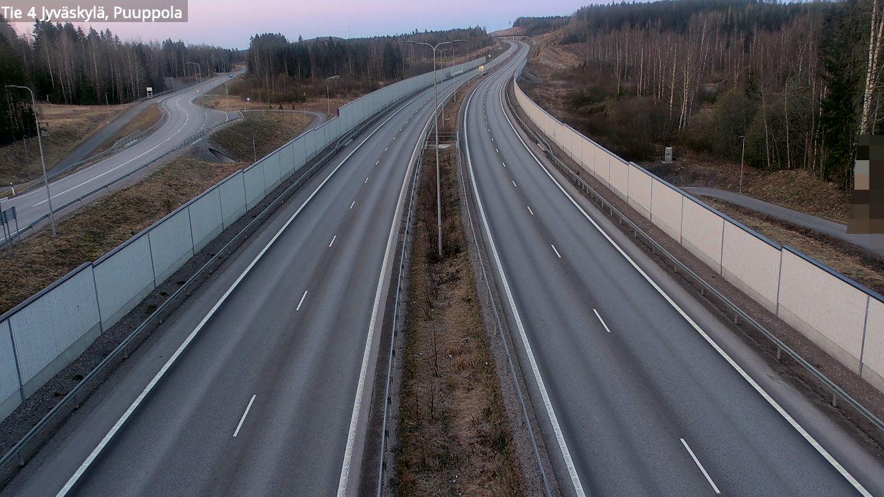 Weather Camera Image Road 4 Jyväskylä, Puuppola, Jyväskylä, Keski-Suomi