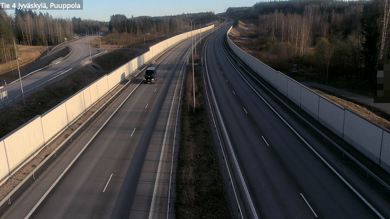 Weather Camera Image Road 4 Jyväskylä, Puuppola, Jyväskylä, Keski-Suomi
