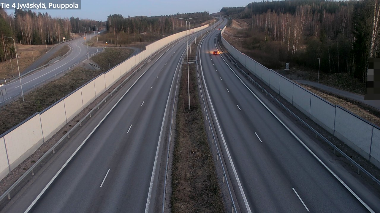 Weather Camera Image Road 4 Jyväskylä, Puuppola, Jyväskylä, Keski-Suomi