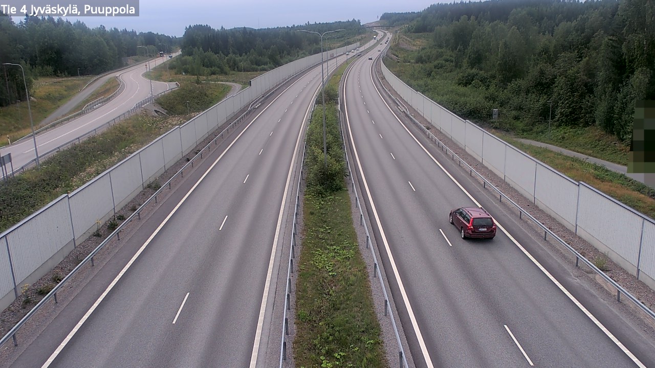Weather Camera Image Väg 4 Jyväskylä, Puuppola, Jyväskylä, Keski-Suomi