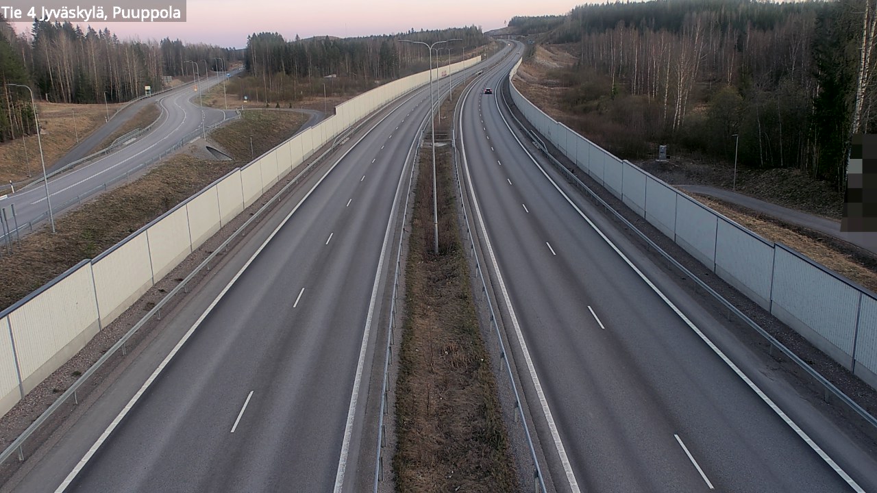 Weather Camera Image Road 4 Jyväskylä, Puuppola, Jyväskylä, Keski-Suomi