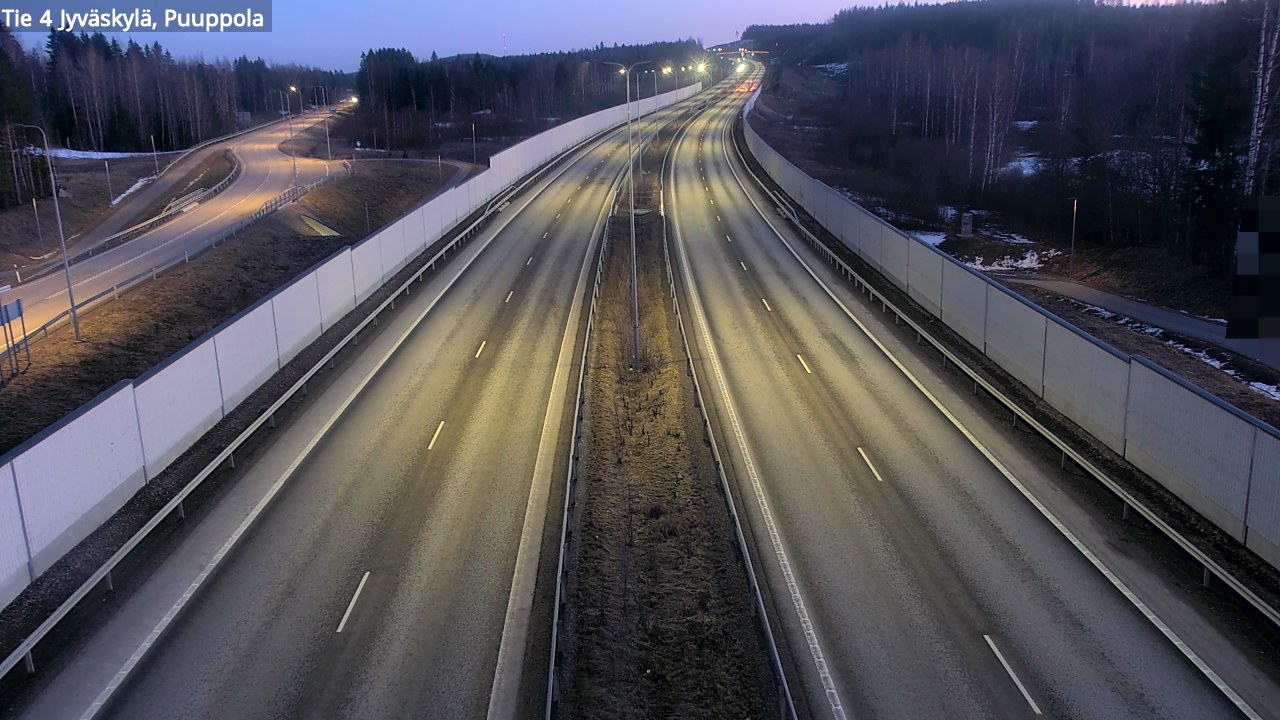 Weather Camera Image Väg 4 Jyväskylä, Puuppola, Jyväskylä, Keski-Suomi
