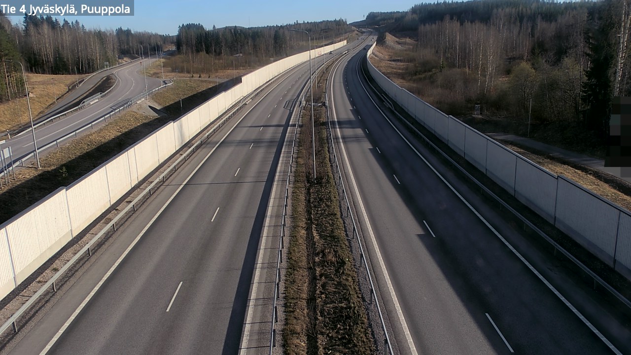 Weather Camera Image Road 4 Jyväskylä, Puuppola, Jyväskylä, Keski-Suomi