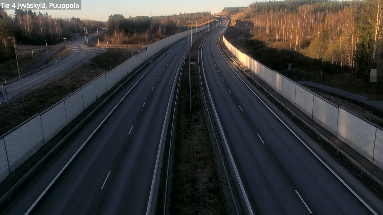 Weather Camera Image Väg 4 Jyväskylä, Puuppola, Jyväskylä, Keski-Suomi