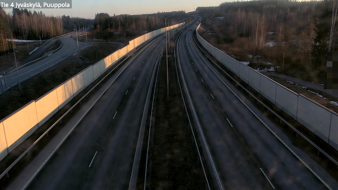Weather Camera Image Road 4 Jyväskylä, Puuppola, Jyväskylä, Keski-Suomi