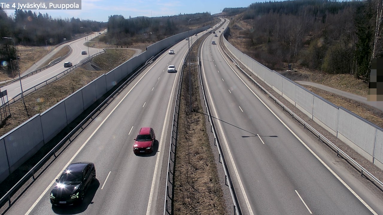 Weather Camera Image Road 4 Jyväskylä, Puuppola, Jyväskylä, Keski-Suomi