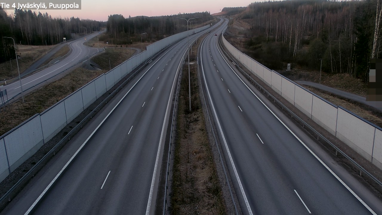 Weather Camera Image Väg 4 Jyväskylä, Puuppola, Jyväskylä, Keski-Suomi