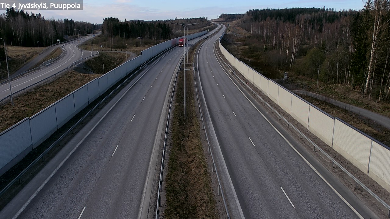 Weather Camera Image Road 4 Jyväskylä, Puuppola, Jyväskylä, Keski-Suomi