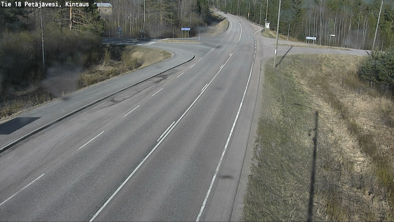 Weather Camera Image Väg 18 Petäjävesi, Kintaus, Petäjävesi, Keski-Suomi
